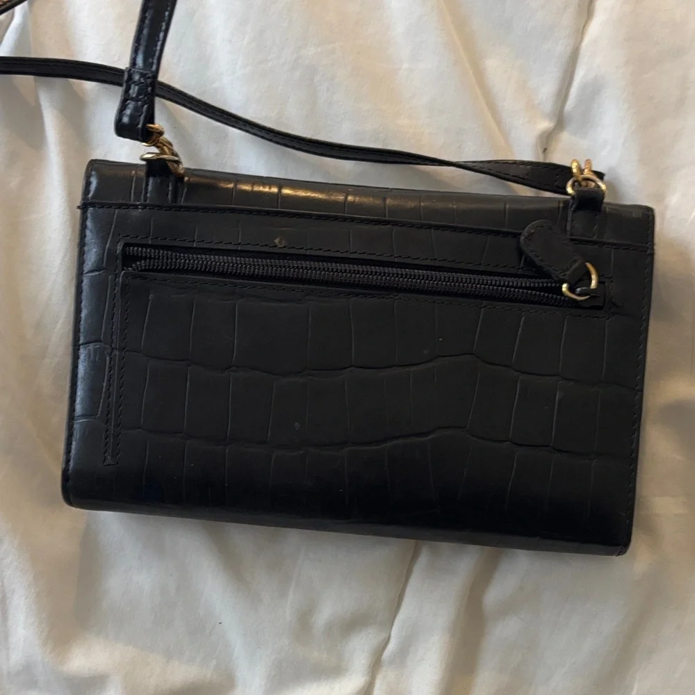 Etienne aigner Black Croc-Embossed Leather Crossbody Bag - Picture 3 of 3